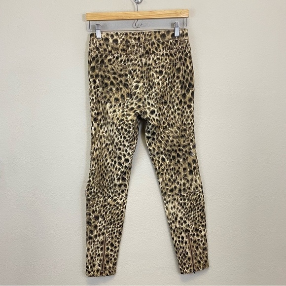 J. McLaughlin Animal Print Zip Ankle Skinny Jeans Size 4 - Picture 6 of 9